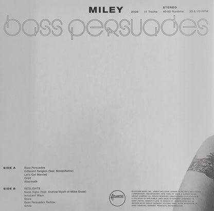 Miley Cyrus : Bass Persuades (LP, Album, Lip)