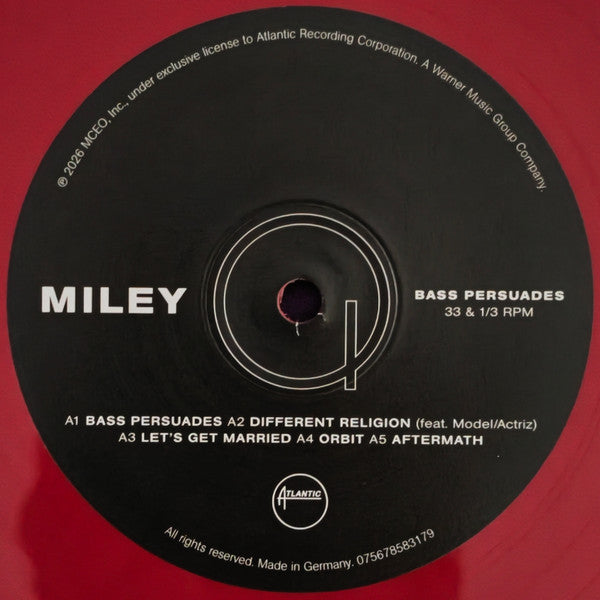 Miley Cyrus : Bass Persuades (LP, Album, Lip)