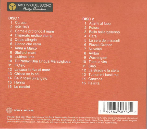 Lucio Dalla : Sono Lucio (CD, Comp, RM)