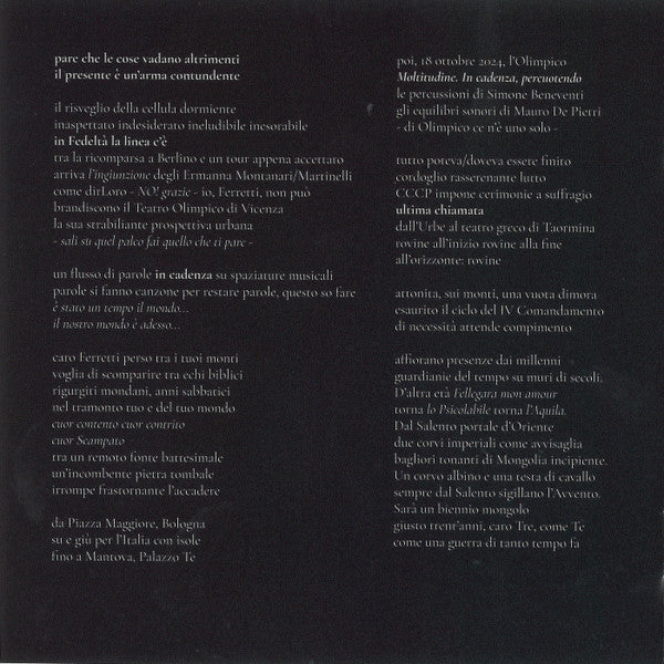 Giovanni Lindo Ferretti : Percuotendo, In Cadenza (2xCD, Album, Car)