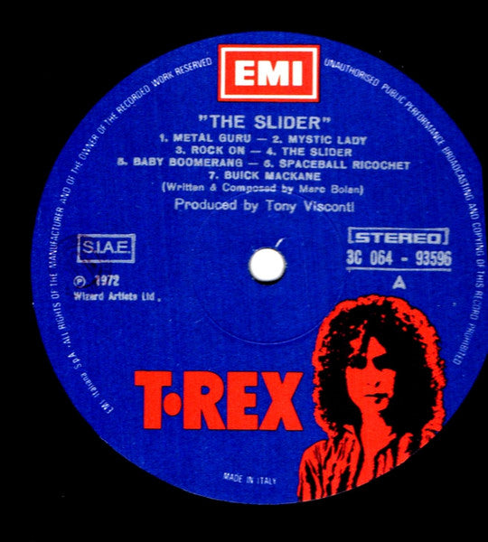 T. Rex : The Slider (LP, Album)