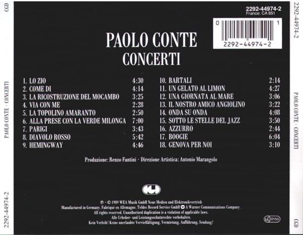 Paolo Conte : Concerti (CD, Album, RE, WME)