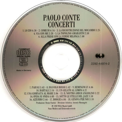 Paolo Conte : Concerti (CD, Album, RE, WME)