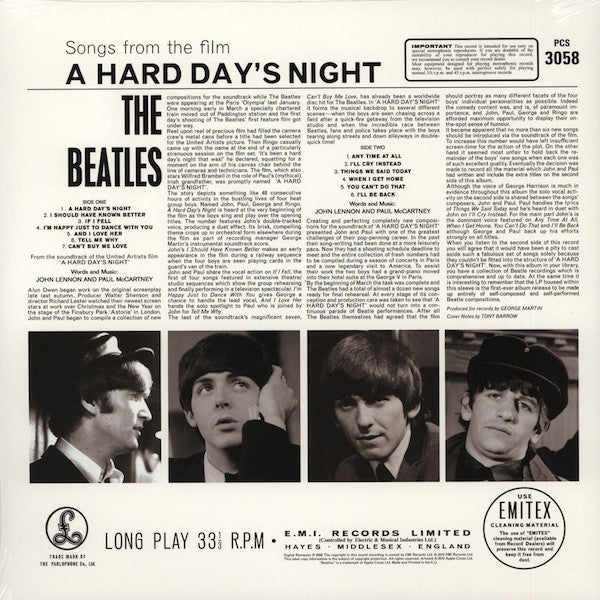 The Beatles : A Hard Day's Night (LP, Album, RE, RM, 180)