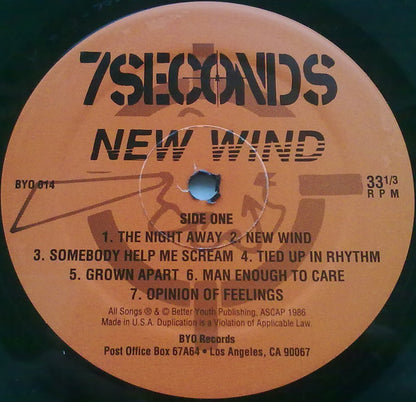 7 Seconds : New Wind (LP, Album, RE, Ora)