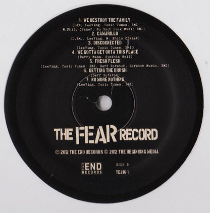 Fear (3) : The Fear Record (LP, Album, Ltd, Whi)