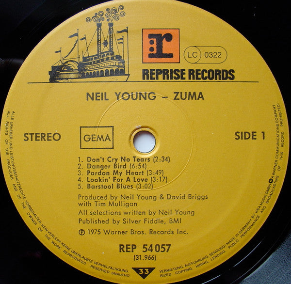 Neil Young & Crazy Horse : Zuma (LP, Album, RE)