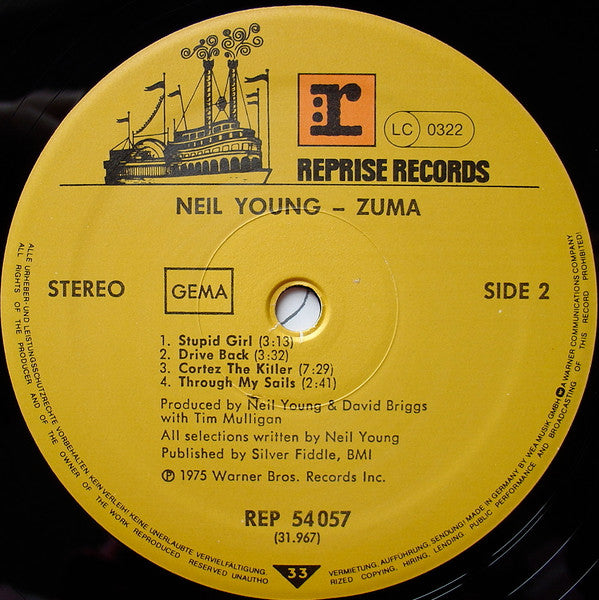 Neil Young & Crazy Horse : Zuma (LP, Album, RE)