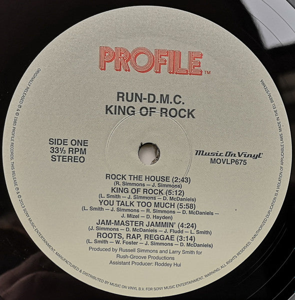 Run-D.M.C.* : King Of Rock (LP, Album, RE, 180)