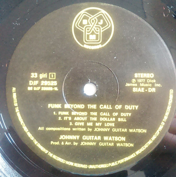 Johnny Guitar Watson : Funk Beyond The Call Of Duty (LP, Album)