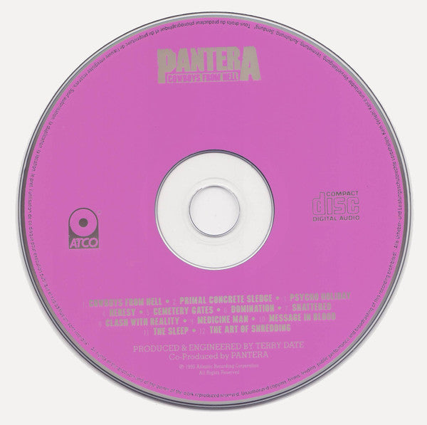 Pantera : Cowboys From Hell (CD, Album, RP)