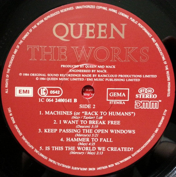 Queen : The Works (LP, Album)