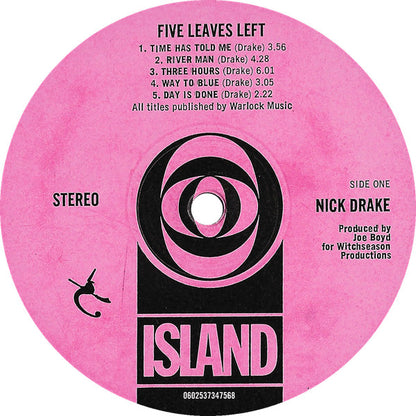 Nick Drake : Five Leaves Left (LP, Album, RE, 180)