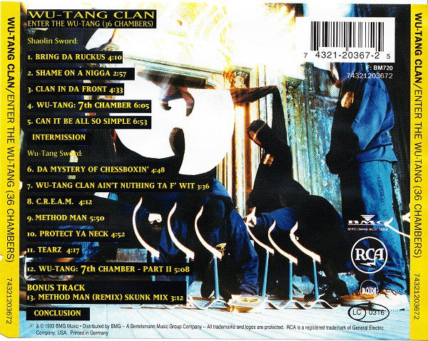 Wu-Tang Clan : Enter The Wu-Tang (36 Chambers) (CD, Album, RE)