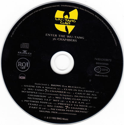 Wu-Tang Clan : Enter The Wu-Tang (36 Chambers) (CD, Album, RE)