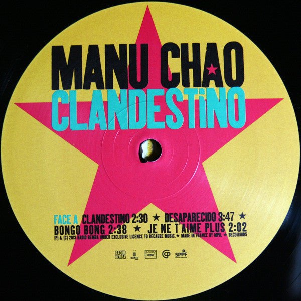 Manu Chao : Clandestino (2xLP, Album, RE + CD, Album, RE + Gat)