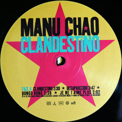 Manu Chao : Clandestino (2xLP, Album, RE + CD, Album, RE + Gat)