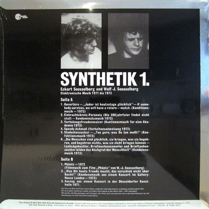 Seesselberg : Synthetik 1 (LP, Album, Ltd, RE)