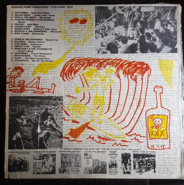 Various : Garage Punk Unknowns Volume Six (Booze 'N' Surf Bash) (LP, Comp, RE)