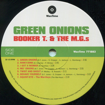 Booker T & The MG's : Green Onions (LP, Album, Mono, Ltd, RE, RM, 180)