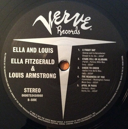 Ella Fitzgerald & Louis Armstrong : Ella And Louis (LP, Album, RE, RM, 180)