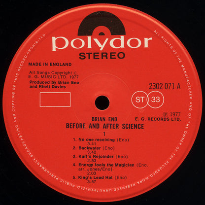 Brian Eno : Before And After Science (LP, Album)