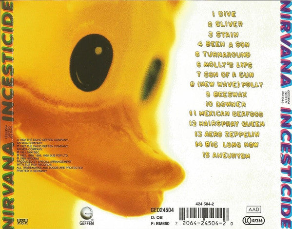 Nirvana : Incesticide (CD, Comp, RE, RP, EDC)