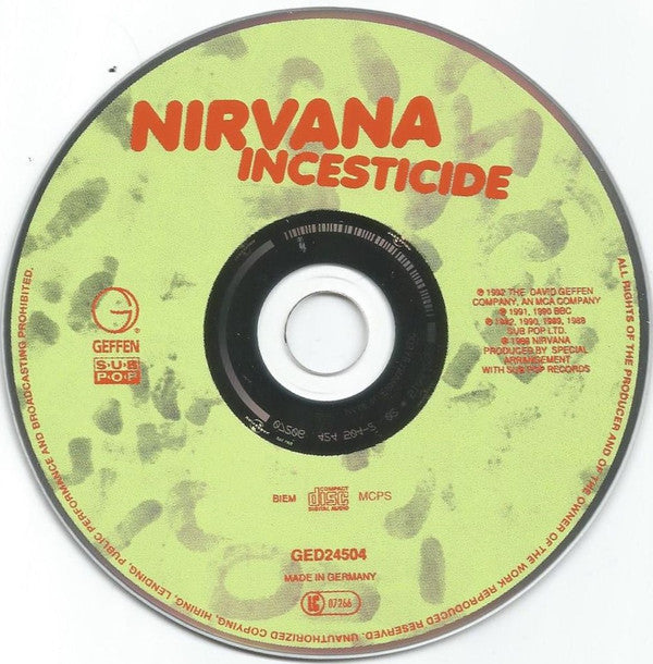 Nirvana : Incesticide (CD, Comp, RE, RP, EDC)