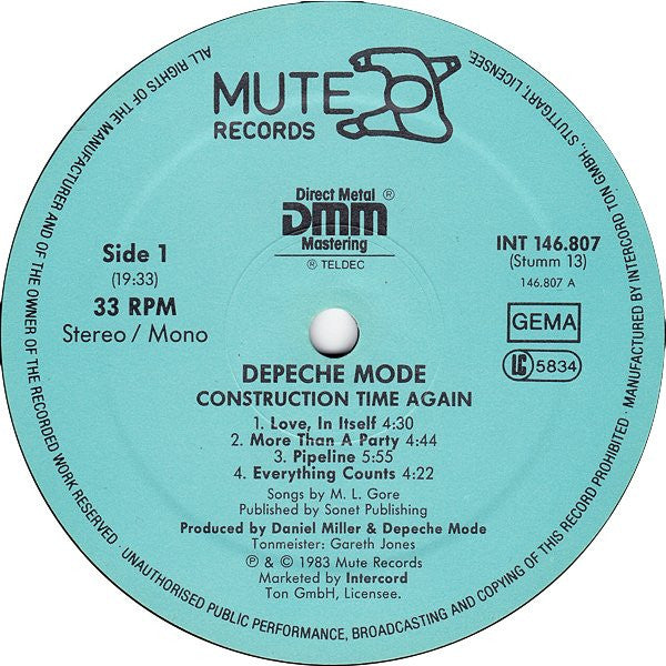Depeche Mode : Construction Time Again (LP, Album)