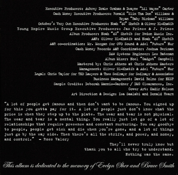 Drake : Nothing Was The Same (CD, Album)