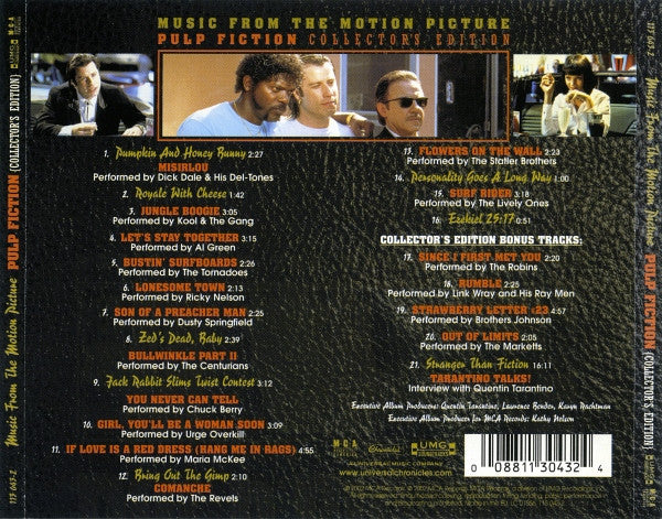 Various : Pulp Fiction: Music From The Motion Picture (Collector's Edition) (CD, Comp, RE, RM)
