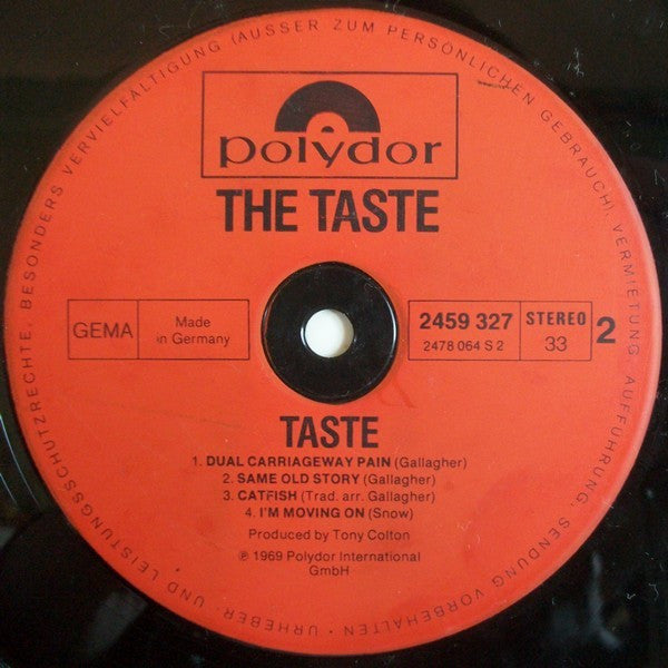 Taste (2) : Taste (LP, Album, RE, RP)