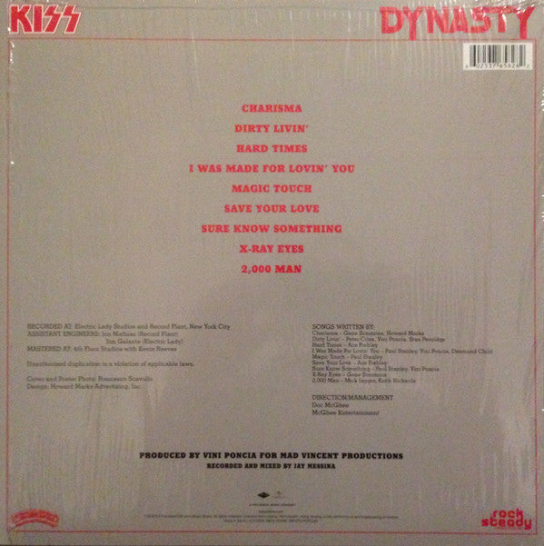Kiss : Dynasty (LP, Album, RE, 180)