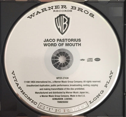 Jaco Pastorius : Word Of Mouth (CD, Album, RE, RM)