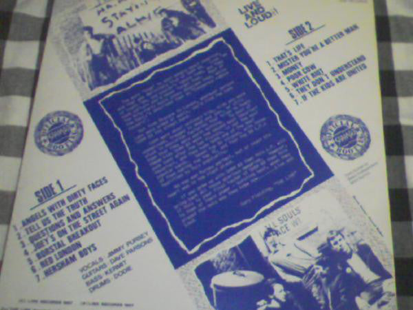 Sham 69 : Live And Loud!! (LP, Album, Bla)