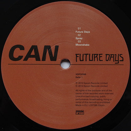 Can : Future Days (LP, Album, RE, RM)