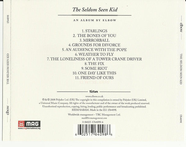 Elbow : The Seldom Seen Kid (CD, Album, RE)
