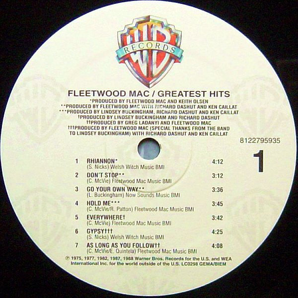 Fleetwood Mac : Greatest Hits (LP, Comp, RE)