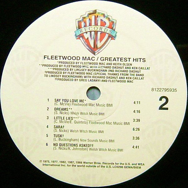 Fleetwood Mac : Greatest Hits (LP, Comp, RE)