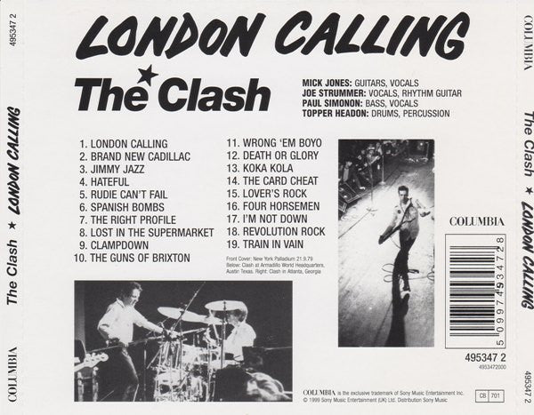 The Clash : London Calling (CD, Album, RE, RM, RP)