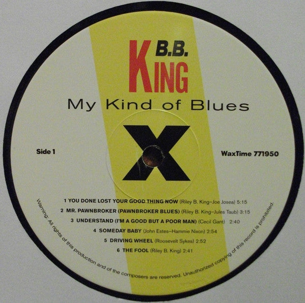 B. B. King* : My Kind Of Blues (LP, Album, Ltd, RE, 180)