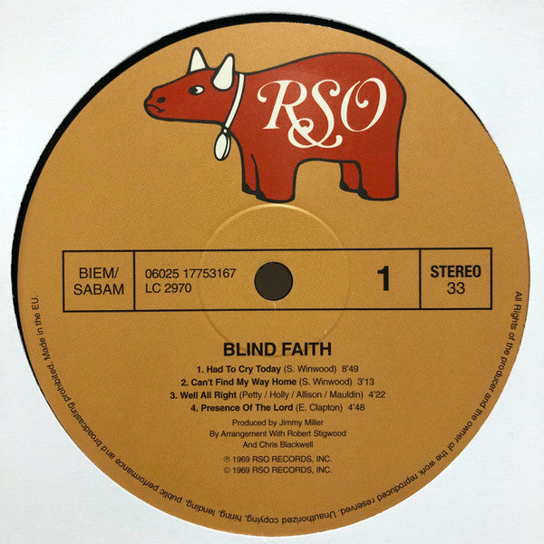 Blind Faith (2) : Blind Faith (LP, Album, RE, 180)