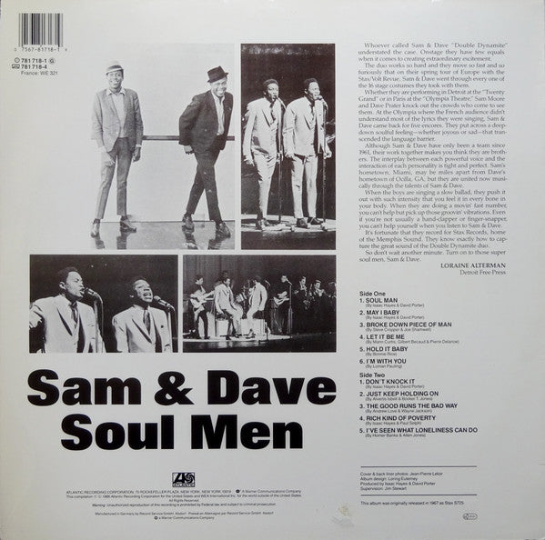 Sam & Dave : Soul Men (LP, Album, RE)