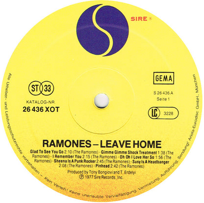 Ramones : Leave Home (LP, Album, RE)