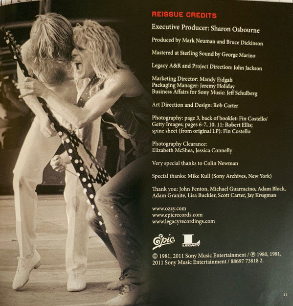 Ozzy Osbourne : Blizzard Of Ozz (CD, Album, RE, RM)