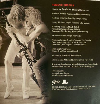 Ozzy Osbourne : Blizzard Of Ozz (CD, Album, RE, RM)