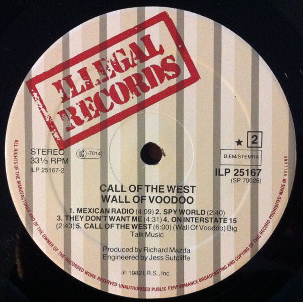 Wall Of Voodoo : Call Of The West (LP, Album)