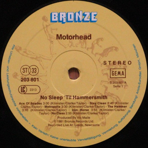 Motörhead : No Sleep 'til Hammersmith (LP, Album)