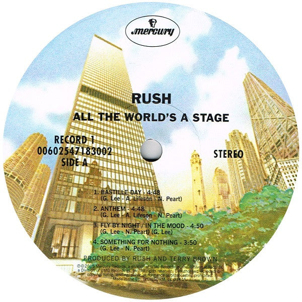 Rush : All The World's A Stage (2xLP, Album, RE, 180)