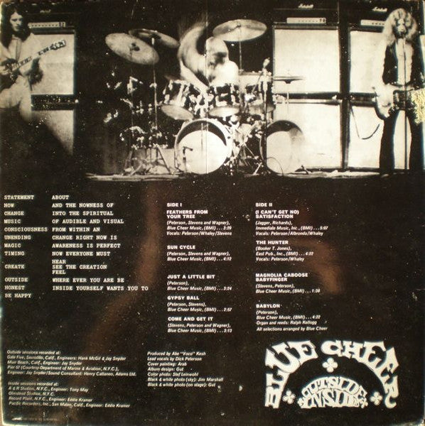 Blue Cheer : Outside Inside (LP, Album, RE, Red)